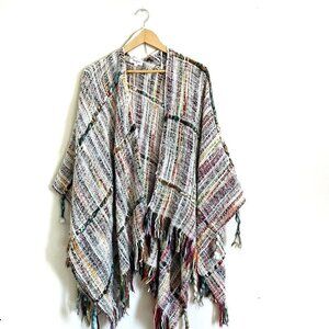 World Market Cardigan Blanket Wrap One Size Boho Oversized Yarn Prairie Cottage